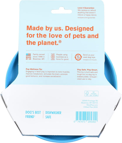 Zogoflex Zisc Dog Flying Disc, High Flying Aerodynamic Disc for Dogs Puppy – Lightweight, Floatable Disc for Fetch, Tug of War, Catch, Play – Doubles as Food/Water Bowl, Large 8.5", Tangerine