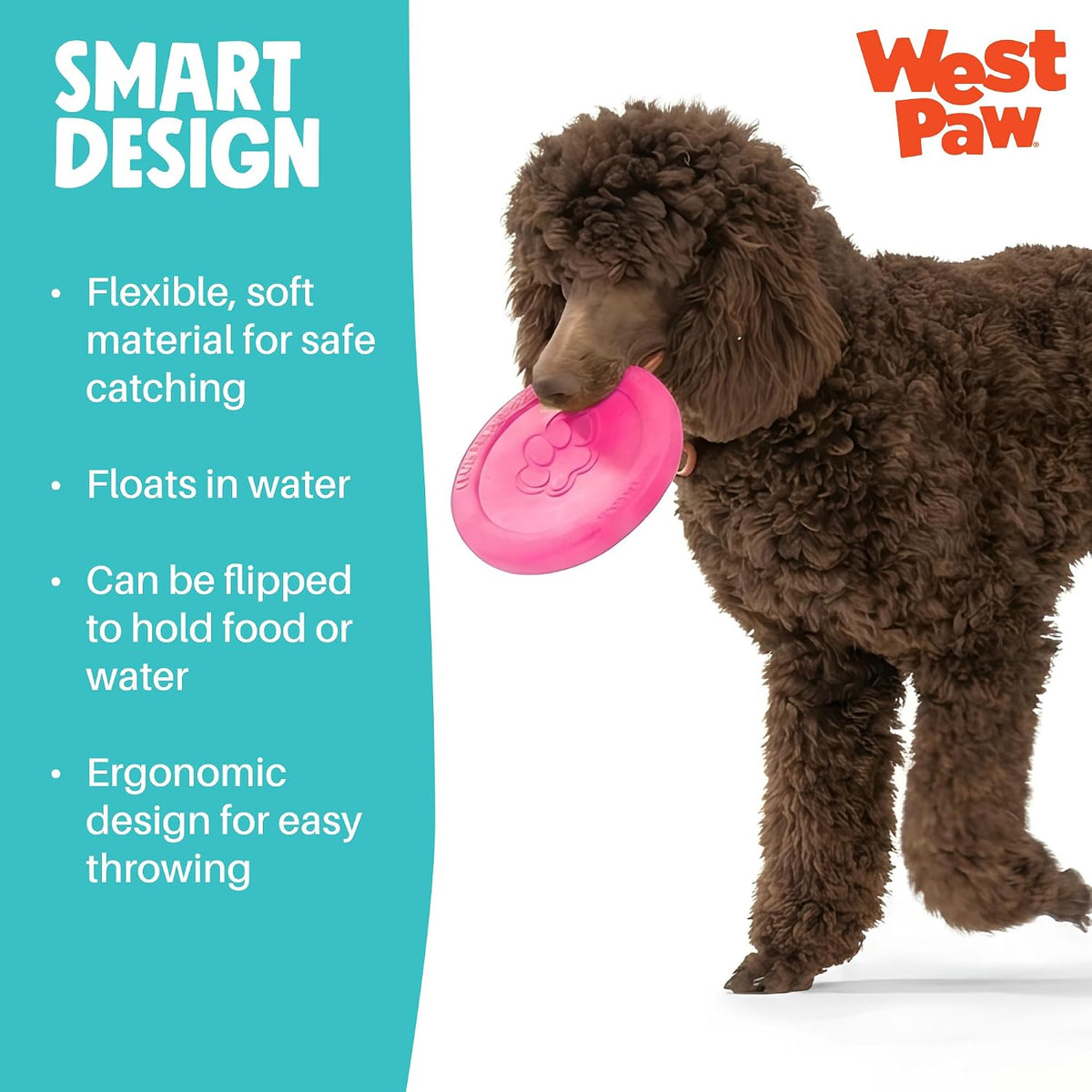 Zogoflex Zisc Dog Flying Disc, High Flying Aerodynamic Disc for Dogs Puppy – Lightweight, Floatable Disc for Fetch, Tug of War, Catch, Play – Doubles as Food/Water Bowl, Large 8.5", Tangerine