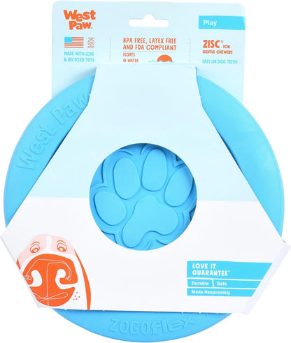 Zogoflex Zisc Dog Flying Disc, High Flying Aerodynamic Disc for Dogs Puppy – Lightweight, Floatable Disc for Fetch, Tug of War, Catch, Play – Doubles as Food/Water Bowl, Large 8.5", Tangerine