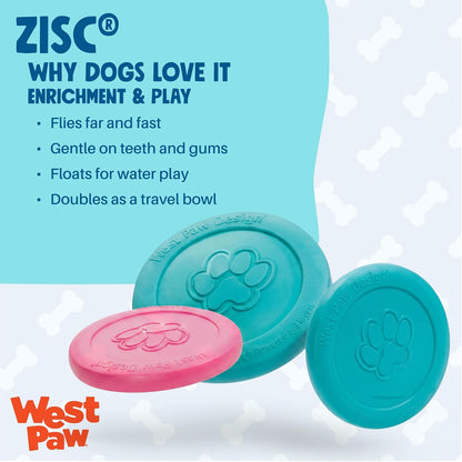 Zogoflex Zisc Dog Flying Disc, High Flying Aerodynamic Disc for Dogs Puppy – Lightweight, Floatable Disc for Fetch, Tug of War, Catch, Play – Doubles as Food/Water Bowl, Large 8.5", Tangerine