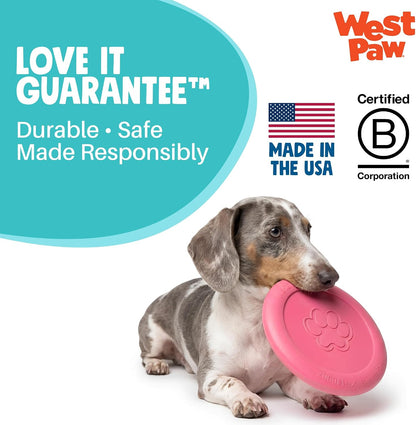 Zogoflex Zisc Dog Flying Disc, High Flying Aerodynamic Disc for Dogs Puppy – Lightweight, Floatable Disc for Fetch, Tug of War, Catch, Play – Doubles as Food/Water Bowl, Large 8.5", Tangerine