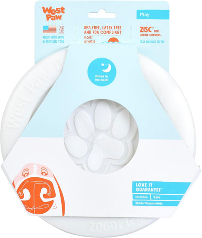 Zogoflex Zisc Dog Flying Disc, High Flying Aerodynamic Disc for Dogs Puppy – Lightweight, Floatable Disc for Fetch, Tug of War, Catch, Play – Doubles as Food/Water Bowl, Large 8.5", Tangerine