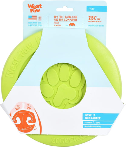 Zogoflex Zisc Dog Flying Disc, High Flying Aerodynamic Disc for Dogs Puppy – Lightweight, Floatable Disc for Fetch, Tug of War, Catch, Play – Doubles as Food/Water Bowl, Large 8.5", Tangerine