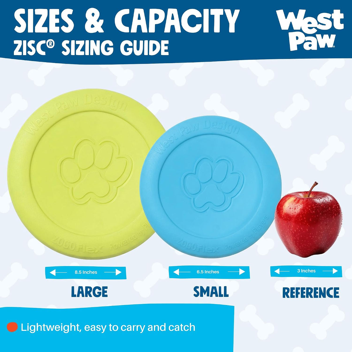 Zogoflex Zisc Dog Flying Disc, High Flying Aerodynamic Disc for Dogs Puppy – Lightweight, Floatable Disc for Fetch, Tug of War, Catch, Play – Doubles as Food/Water Bowl, Large 8.5", Tangerine