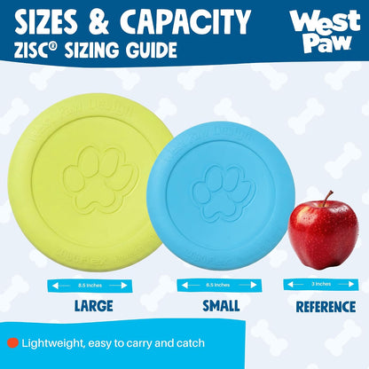 Zogoflex Zisc Dog Flying Disc, High Flying Aerodynamic Disc for Dogs Puppy – Lightweight, Floatable Disc for Fetch, Tug of War, Catch, Play – Doubles as Food/Water Bowl, Large 8.5", Tangerine
