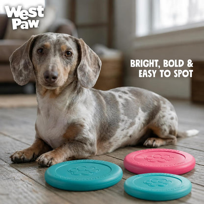 Zogoflex Zisc Dog Flying Disc, High Flying Aerodynamic Disc for Dogs Puppy – Lightweight, Floatable Disc for Fetch, Tug of War, Catch, Play – Doubles as Food/Water Bowl, Large 8.5", Tangerine