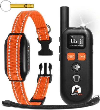 Vibrating Dog Collar No Shock - 3300ft Dog Training Collar with Remote for 10-120lbs Small Medium Large with Beep, Vibration, Ultrasonic Modes, Security Lock & No Prongs