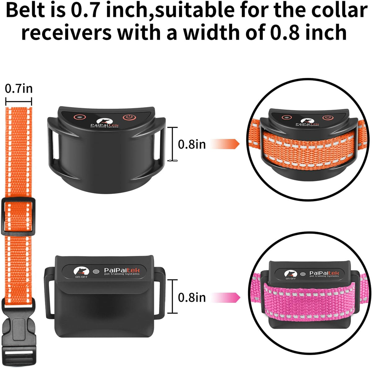 Vibrating Dog Collar No Shock - 3300ft Dog Training Collar with Remote for 10-120lbs Small Medium Large with Beep, Vibration, Ultrasonic Modes, Security Lock & No Prongs