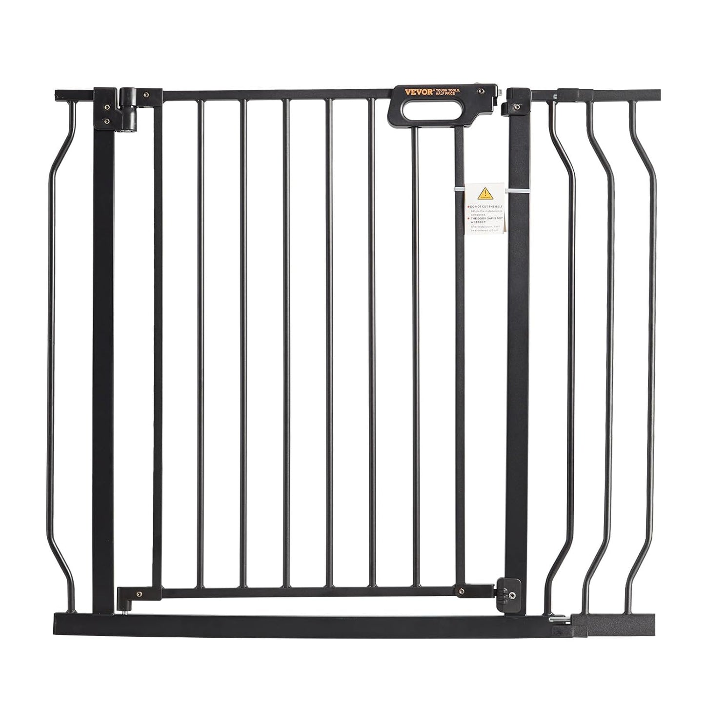 29.5-51" Extra Wide Safety Gate for Stairs, Auto Close Dog Gate for The House, Easy Install Pressure Mounted Pet Gates for Doorways, Easy Walk Thru Wide Safety Gate for Dog, Black