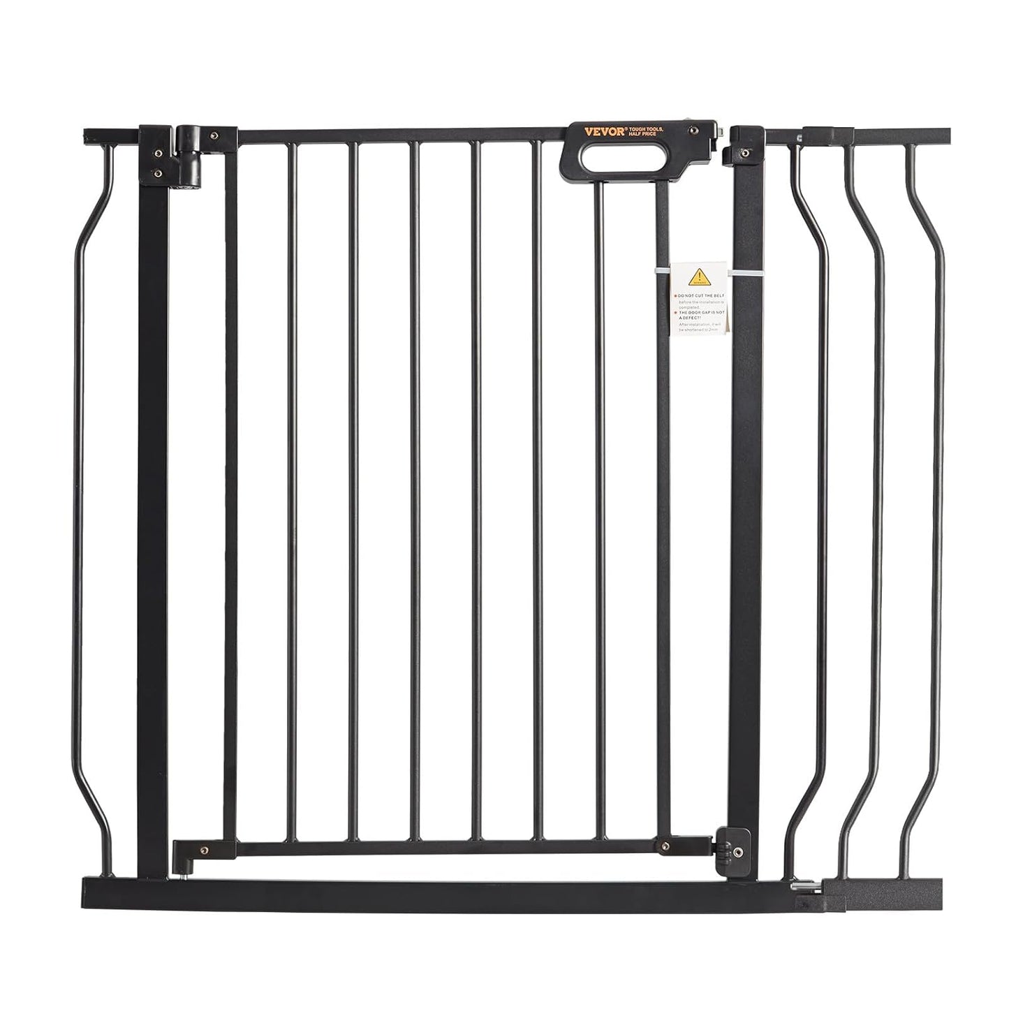 29.5-51" Extra Wide Safety Gate for Stairs, Auto Close Dog Gate for The House, Easy Install Pressure Mounted Pet Gates for Doorways, Easy Walk Thru Wide Safety Gate for Dog, Black