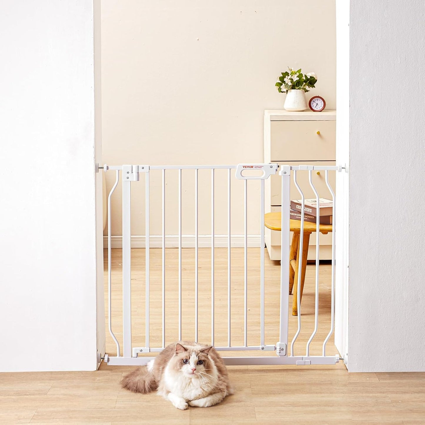 29.5-51" Extra Wide Safety Gate for Stairs, Auto Close Dog Gate for The House, Easy Install Pressure Mounted Pet Gates for Doorways, Easy Walk Thru Wide Safety Gate for Dog, Black