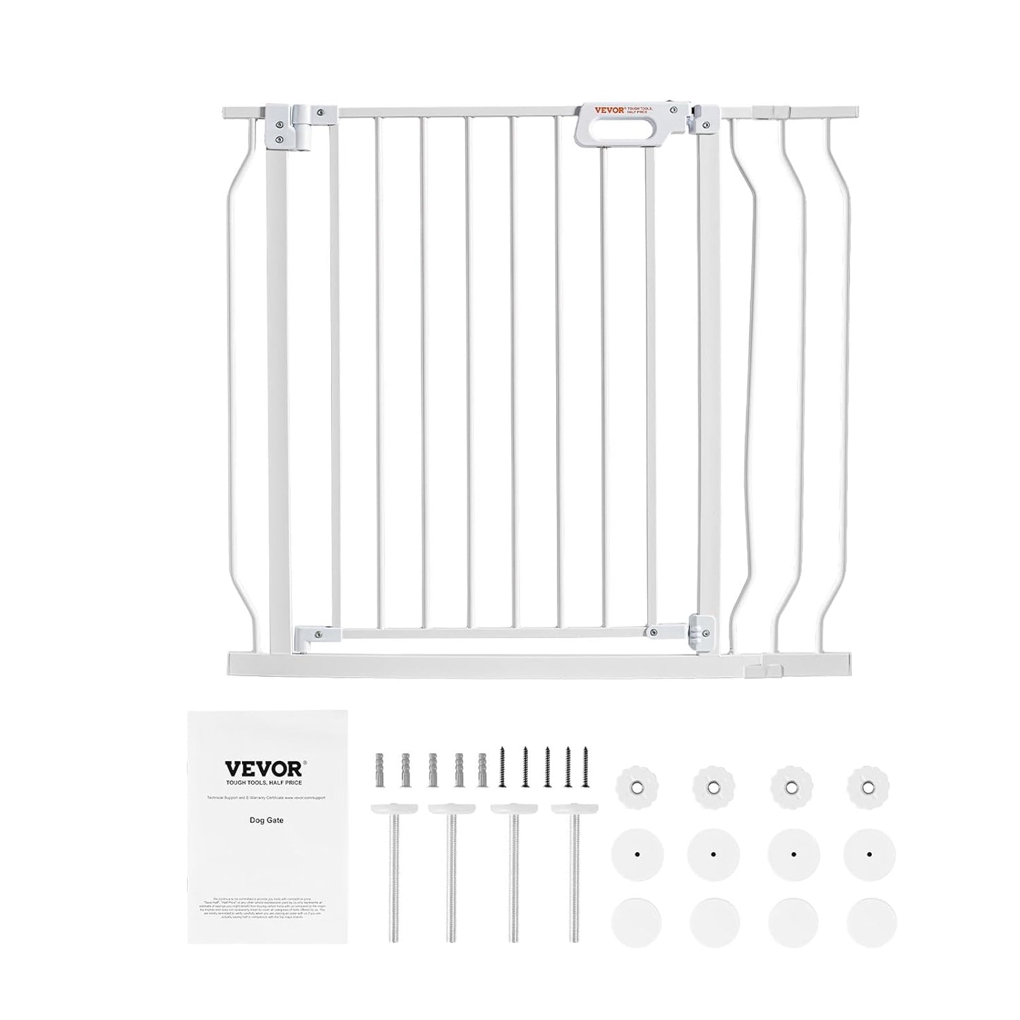 29.5-51" Extra Wide Safety Gate for Stairs, Auto Close Dog Gate for The House, Easy Install Pressure Mounted Pet Gates for Doorways, Easy Walk Thru Wide Safety Gate for Dog, Black