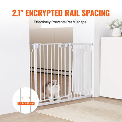 29.5-51" Extra Wide Safety Gate for Stairs, Auto Close Dog Gate for The House, Easy Install Pressure Mounted Pet Gates for Doorways, Easy Walk Thru Wide Safety Gate for Dog, Black