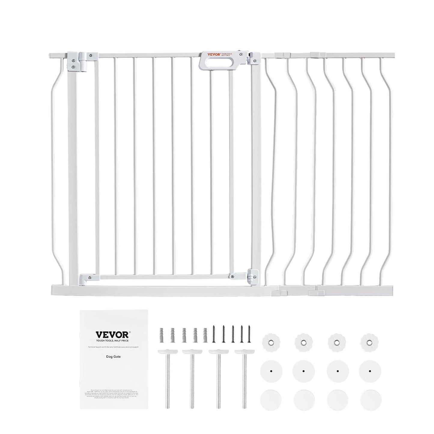 29.5-51" Extra Wide Safety Gate for Stairs, Auto Close Dog Gate for The House, Easy Install Pressure Mounted Pet Gates for Doorways, Easy Walk Thru Wide Safety Gate for Dog, Black