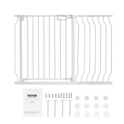 29.5-51" Extra Wide Safety Gate for Stairs, Auto Close Dog Gate for The House, Easy Install Pressure Mounted Pet Gates for Doorways, Easy Walk Thru Wide Safety Gate for Dog, Black