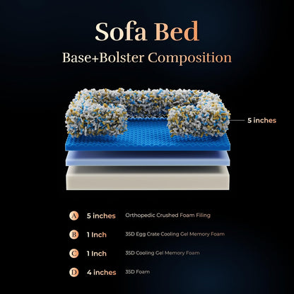 XL Dog Bed, 45x35x11 Inch, Orthopedic Large Dog Beds, Eggshell Memory Foam Infused with Cooling Gel, Inner Cover, Water Resistant, Machine Washable