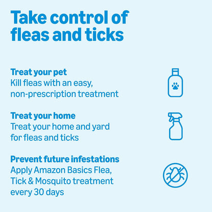 Flea, Tick & Mosquito Topical Treatment & Prevention for Medium Dogs (11-20 pounds), Fast-Acting, Kills Fleas, Eggs & Larvae, 30 Day Protection, Packaging May Vary