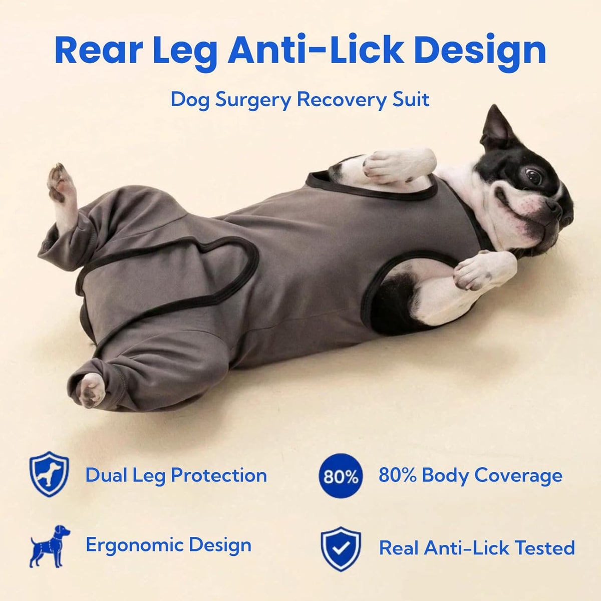 Innovating Dog Rear Leg Sleeve to Stop Lick, Dog Surgery Recovery Suit