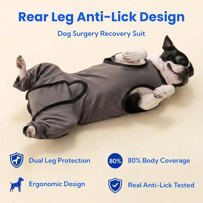 Innovating Dog Rear Leg Sleeve to Stop Lick, Dog Surgery Recovery Suit