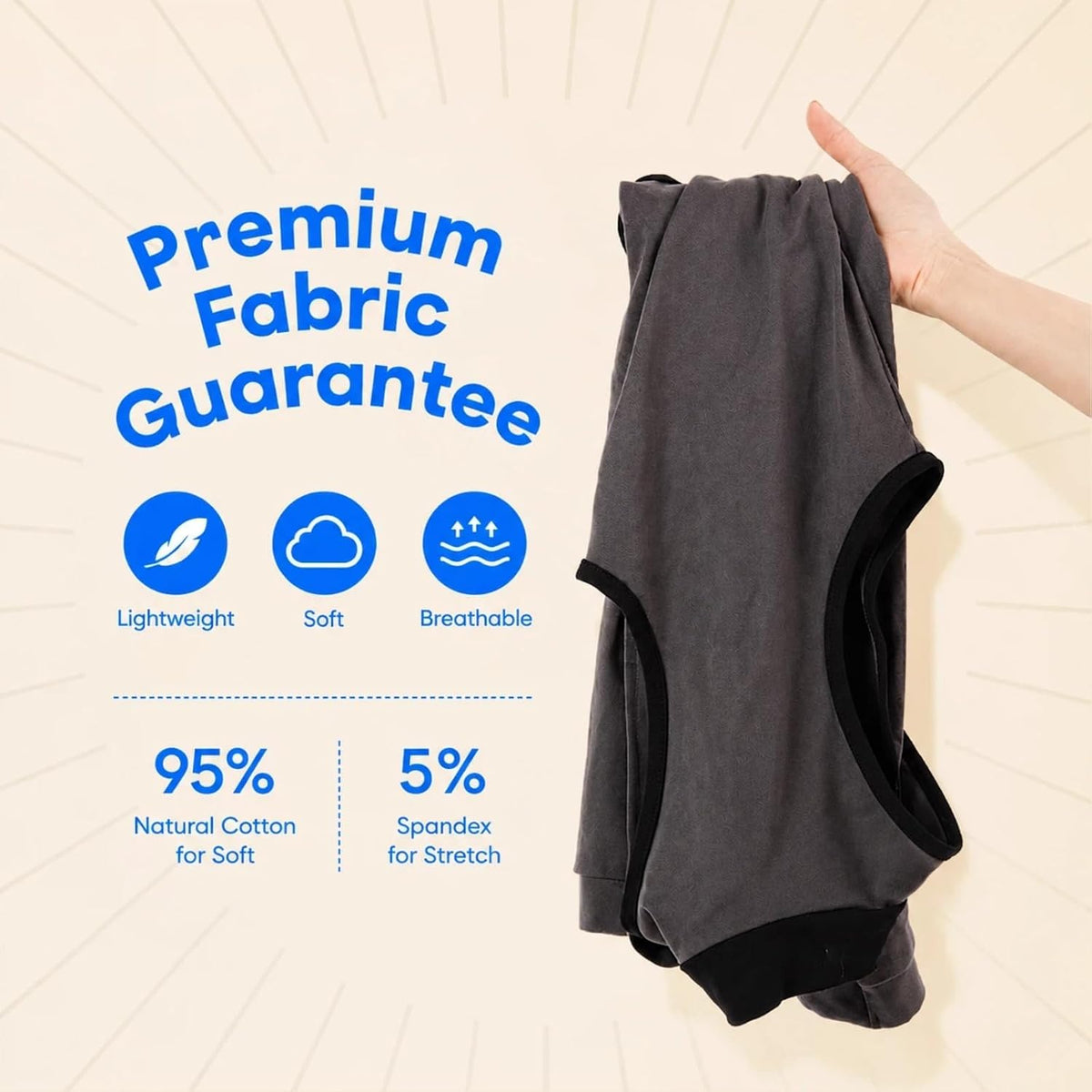 Innovating Dog Rear Leg Sleeve to Stop Lick, Dog Surgery Recovery Suit