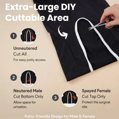 Innovating Dog Rear Leg Sleeve to Stop Lick, Dog Surgery Recovery Suit