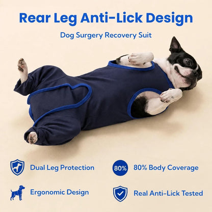 Innovating Dog Rear Leg Sleeve to Stop Lick, Dog Surgery Recovery Suit
