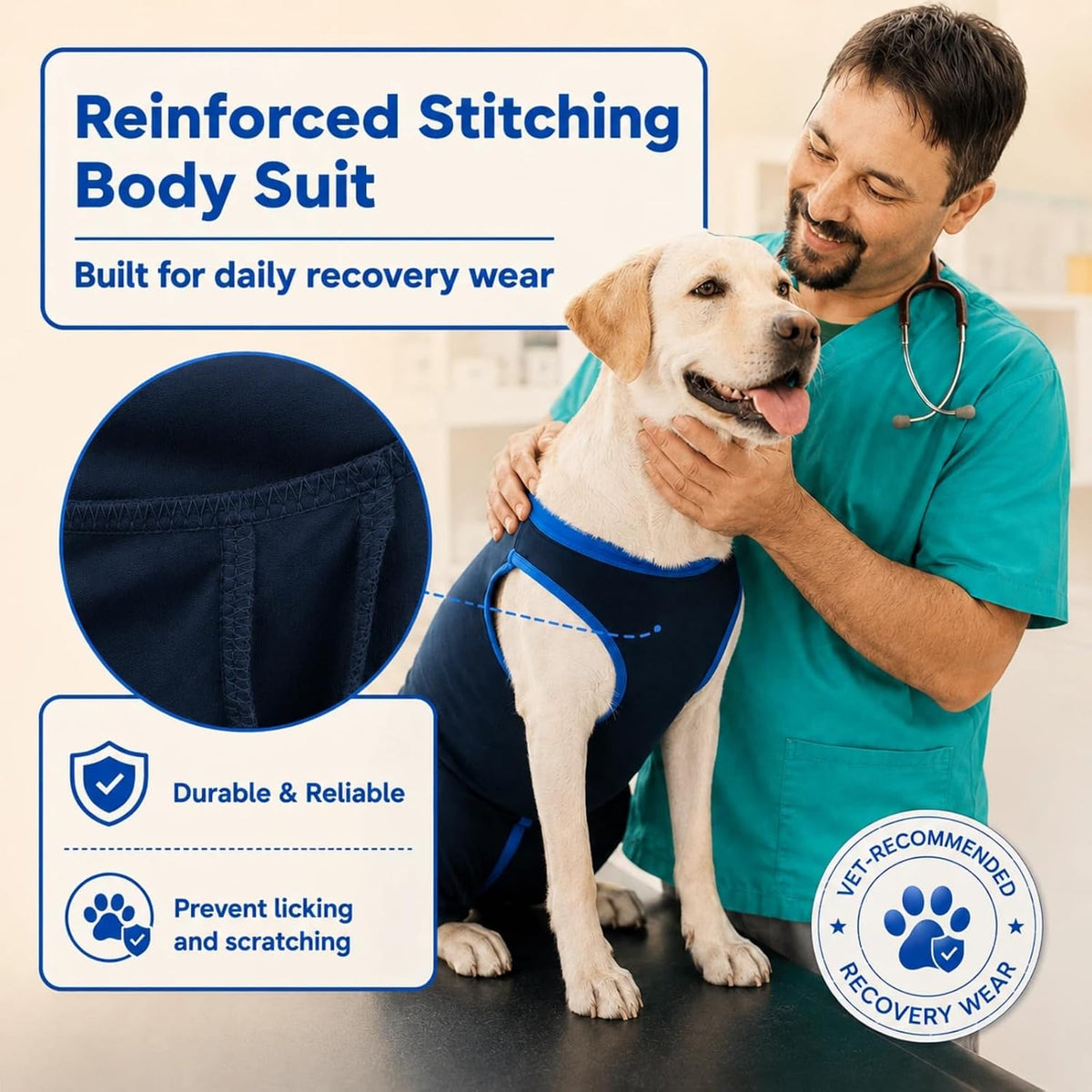 Innovating Dog Rear Leg Sleeve to Stop Lick, Dog Surgery Recovery Suit