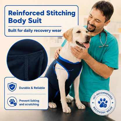 Innovating Dog Rear Leg Sleeve to Stop Lick, Dog Surgery Recovery Suit