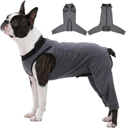 Innovating Dog Rear Leg Sleeve to Stop Lick, Dog Surgery Recovery Suit
