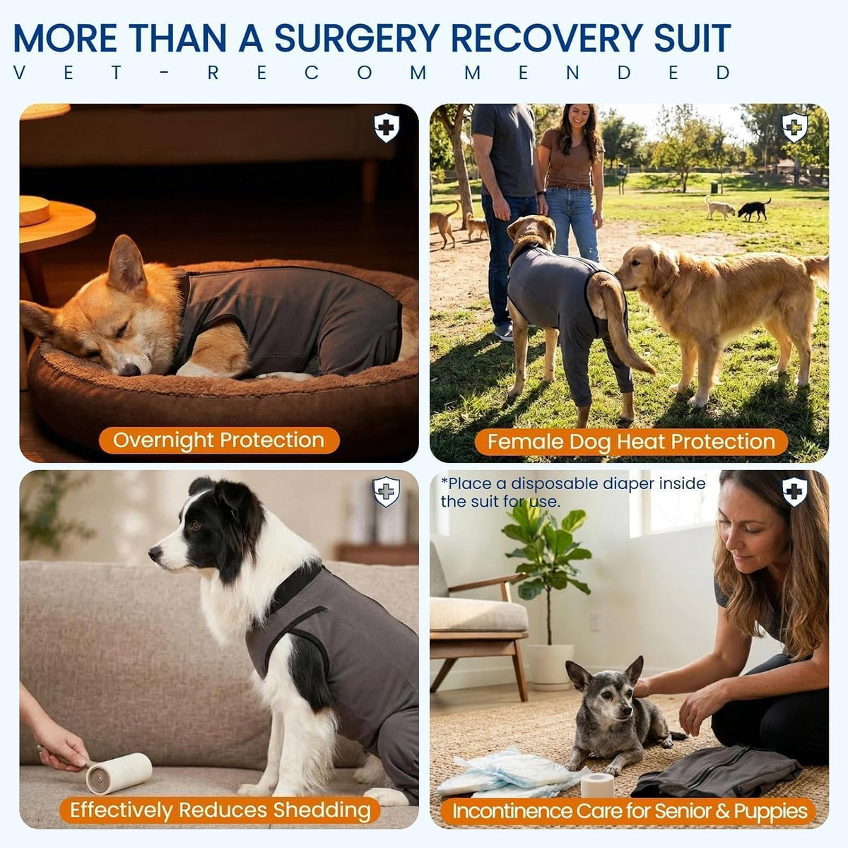 Innovating Dog Rear Leg Sleeve to Stop Lick, Dog Surgery Recovery Suit