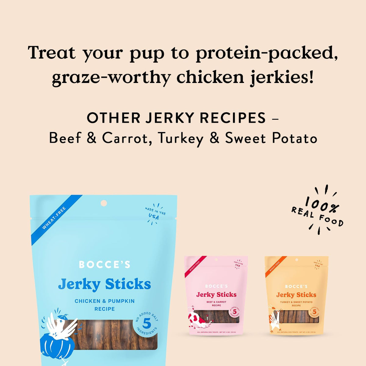 Chicken & Pumpkin Flavor Jerky Stick Dog Treats, 4 oz