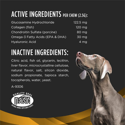 Purina Pro Plan Veterinary Small Breed Dog Joint Care Supplement with Glucosamine, Chondroitin, and Collagen to Support Hip and Joint Health – 60ct Pouch