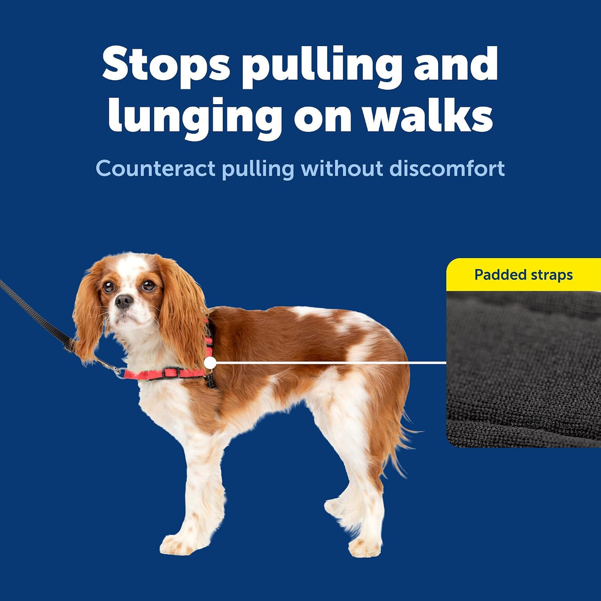Easy Walk Deluxe Dog Harness, No Pull Dog Harness – Perfect for Leash & Harness Training – Stops Pets from Pulling and Choking on Walks – Medium, Steel