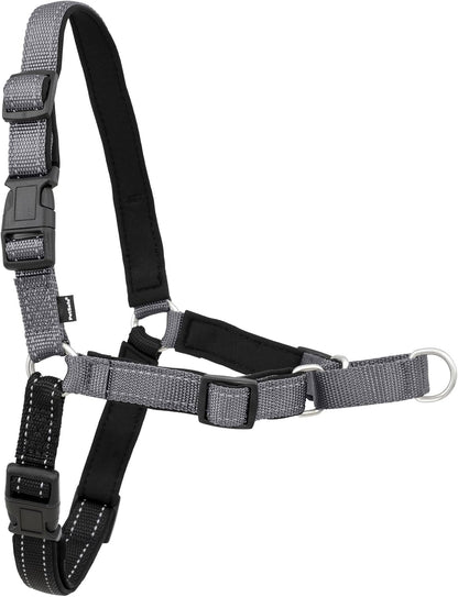 Easy Walk Deluxe Dog Harness, No Pull Dog Harness – Perfect for Leash & Harness Training – Stops Pets from Pulling and Choking on Walks – Medium, Steel
