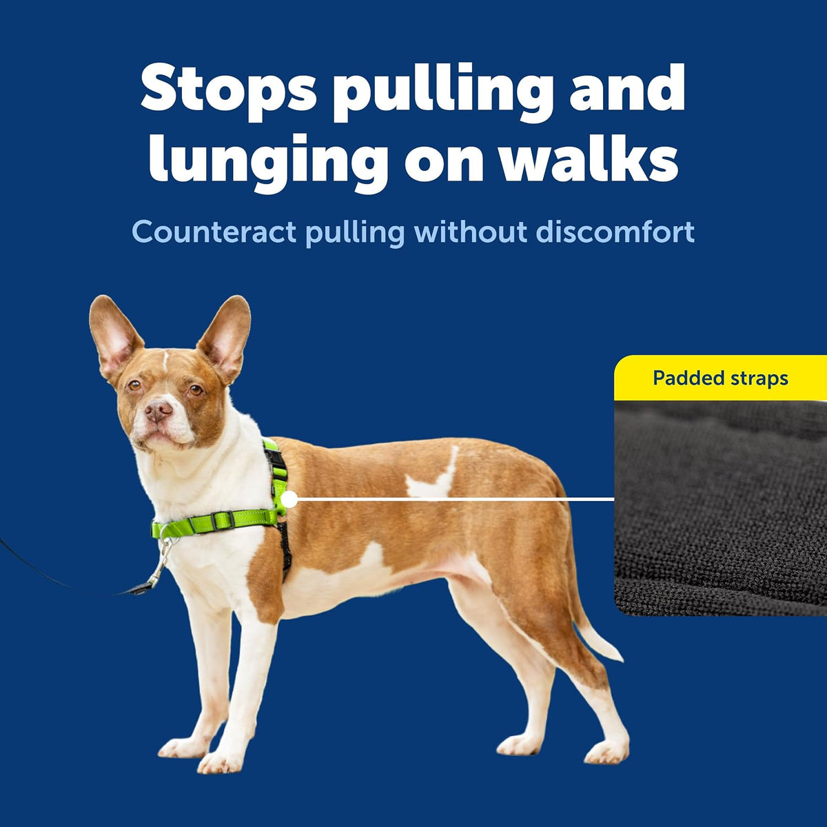 Easy Walk Deluxe Dog Harness, No Pull Dog Harness – Perfect for Leash & Harness Training – Stops Pets from Pulling and Choking on Walks – Medium, Steel
