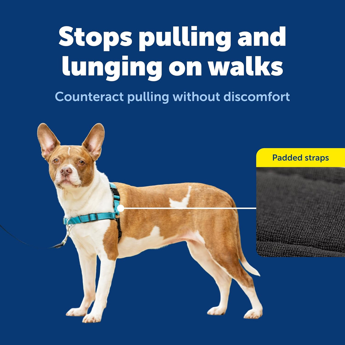 Easy Walk Deluxe Dog Harness, No Pull Dog Harness – Perfect for Leash & Harness Training – Stops Pets from Pulling and Choking on Walks – Medium, Steel