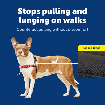 Easy Walk Deluxe Dog Harness, No Pull Dog Harness – Perfect for Leash & Harness Training – Stops Pets from Pulling and Choking on Walks – Medium, Steel