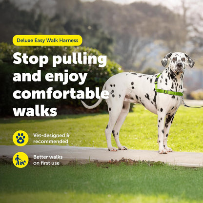 Easy Walk Deluxe Dog Harness, No Pull Dog Harness – Perfect for Leash & Harness Training – Stops Pets from Pulling and Choking on Walks – Medium, Steel