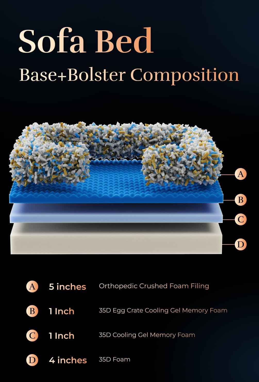 XL Dog Bed, 45x35x11 Inch, Orthopedic Large Dog Beds, Eggshell Memory Foam Infused with Cooling Gel, Inner Cover, Water Resistant, Machine Washable