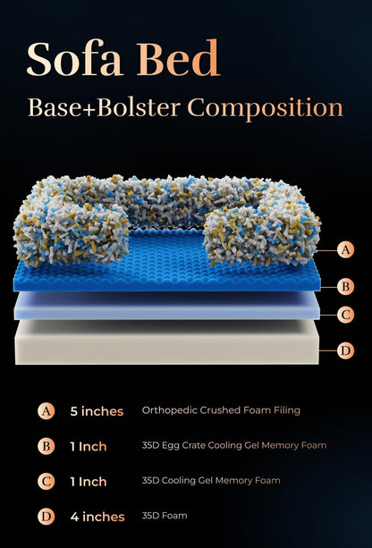 XL Dog Bed, 45x35x11 Inch, Orthopedic Large Dog Beds, Eggshell Memory Foam Infused with Cooling Gel, Inner Cover, Water Resistant, Machine Washable