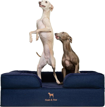 XL Dog Bed, 45x35x11 Inch, Orthopedic Large Dog Beds, Eggshell Memory Foam Infused with Cooling Gel, Inner Cover, Water Resistant, Machine Washable