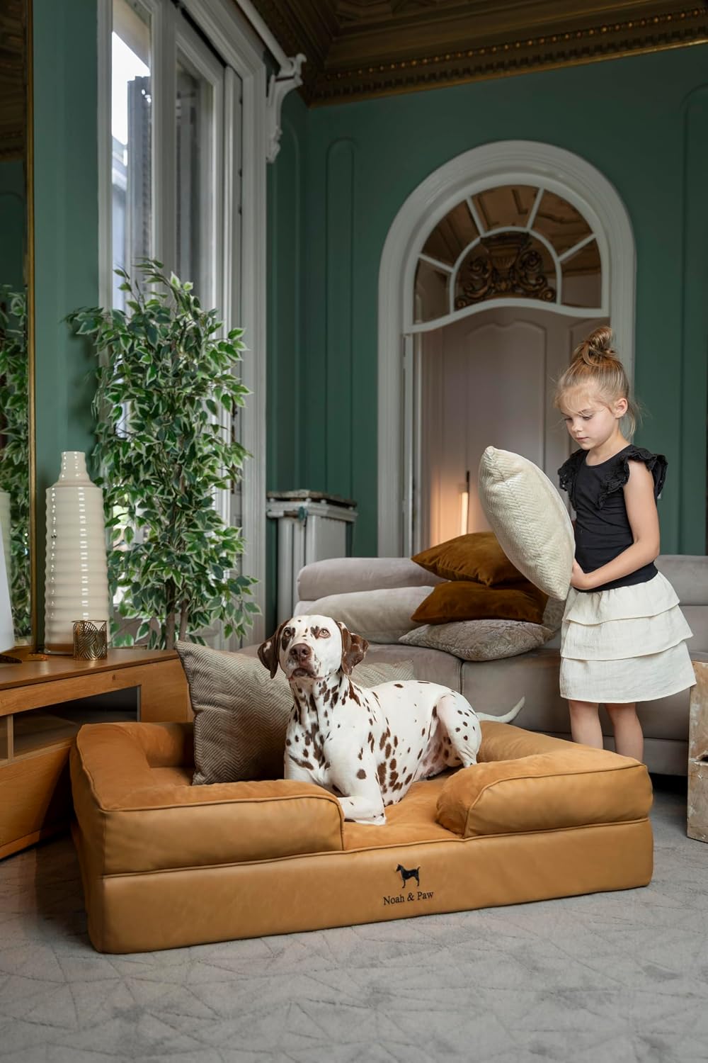 XL Dog Bed, 45x35x11 Inch, Orthopedic Large Dog Beds, Eggshell Memory Foam Infused with Cooling Gel, Inner Cover, Water Resistant, Machine Washable