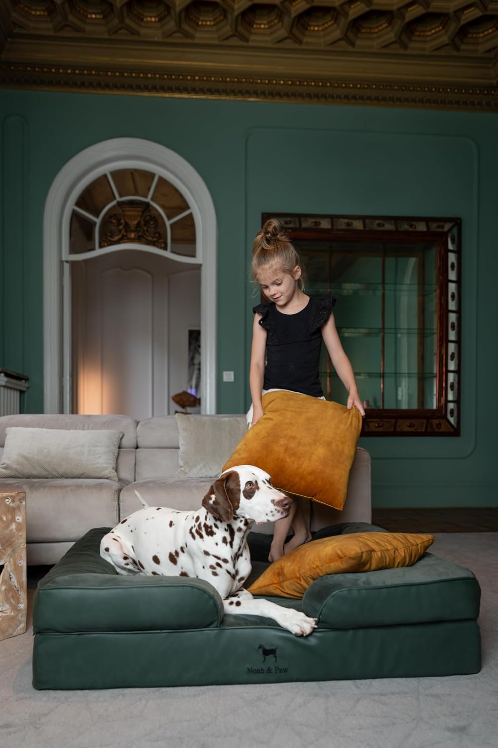 XL Dog Bed, 45x35x11 Inch, Orthopedic Large Dog Beds, Eggshell Memory Foam Infused with Cooling Gel, Inner Cover, Water Resistant, Machine Washable