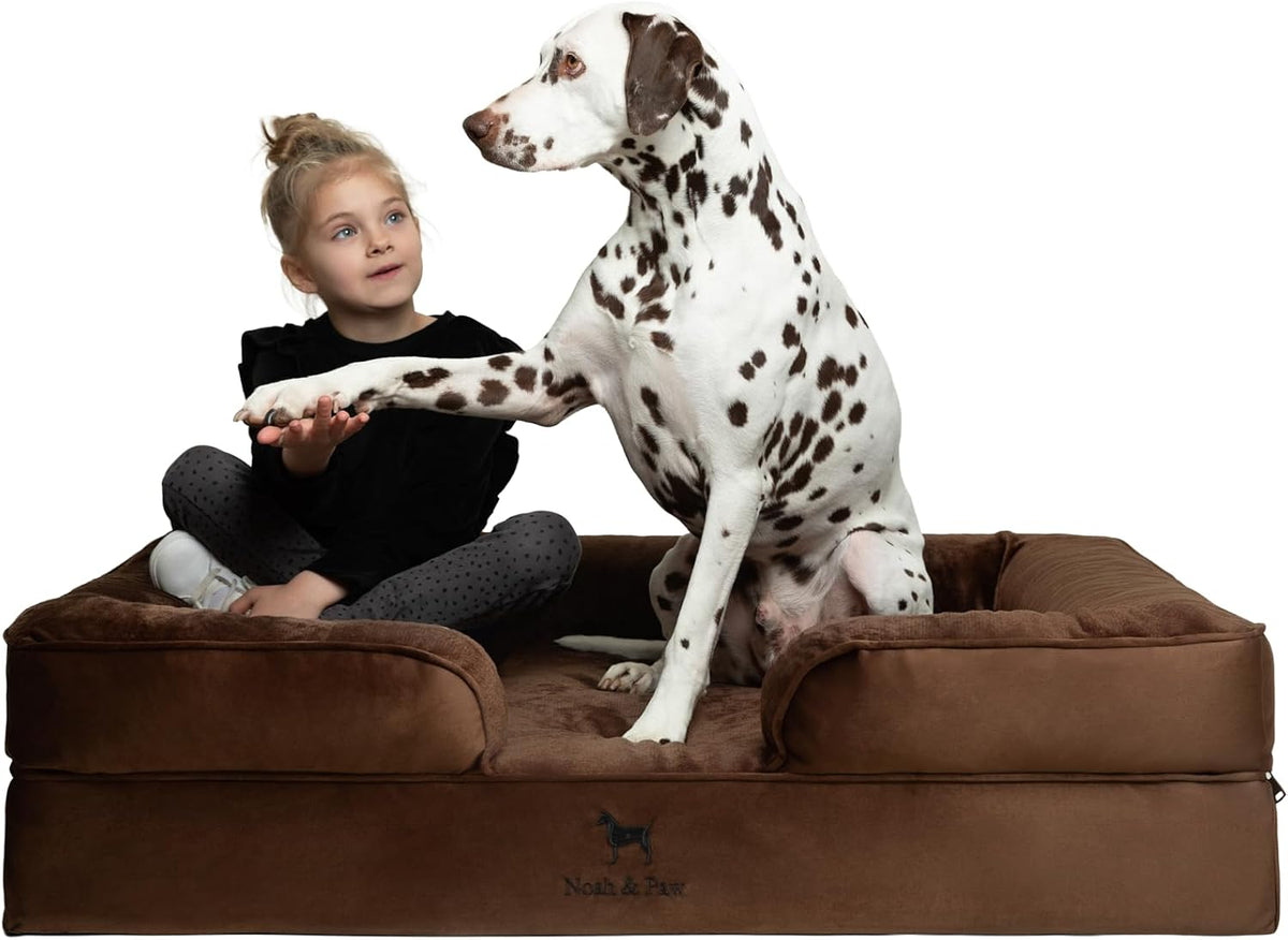 XL Dog Bed, 45x35x11 Inch, Orthopedic Large Dog Beds, Eggshell Memory Foam Infused with Cooling Gel, Inner Cover, Water Resistant, Machine Washable