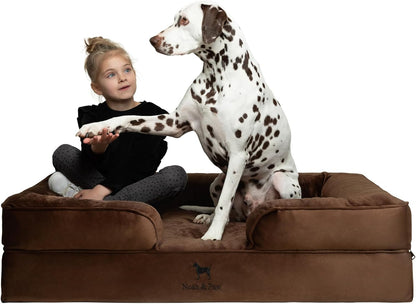 XL Dog Bed, 45x35x11 Inch, Orthopedic Large Dog Beds, Eggshell Memory Foam Infused with Cooling Gel, Inner Cover, Water Resistant, Machine Washable