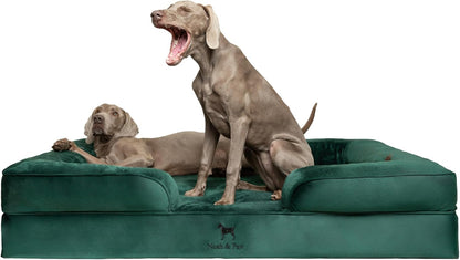 XL Dog Bed, 45x35x11 Inch, Orthopedic Large Dog Beds, Eggshell Memory Foam Infused with Cooling Gel, Inner Cover, Water Resistant, Machine Washable