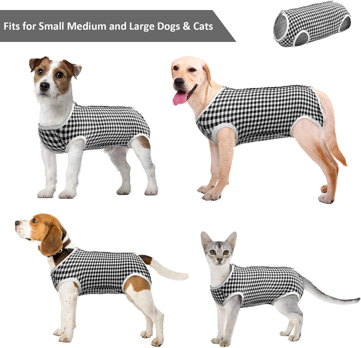 Surgical Recovery Suit for Dogs Cats, E-Collar Alternative