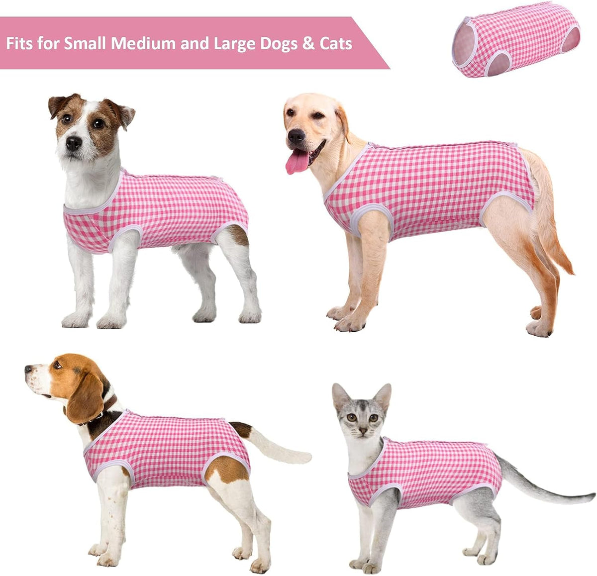 Surgical Recovery Suit for Dogs Cats, E-Collar Alternative