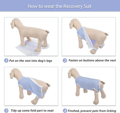 Surgical Recovery Suit for Dogs Cats, E-Collar Alternative