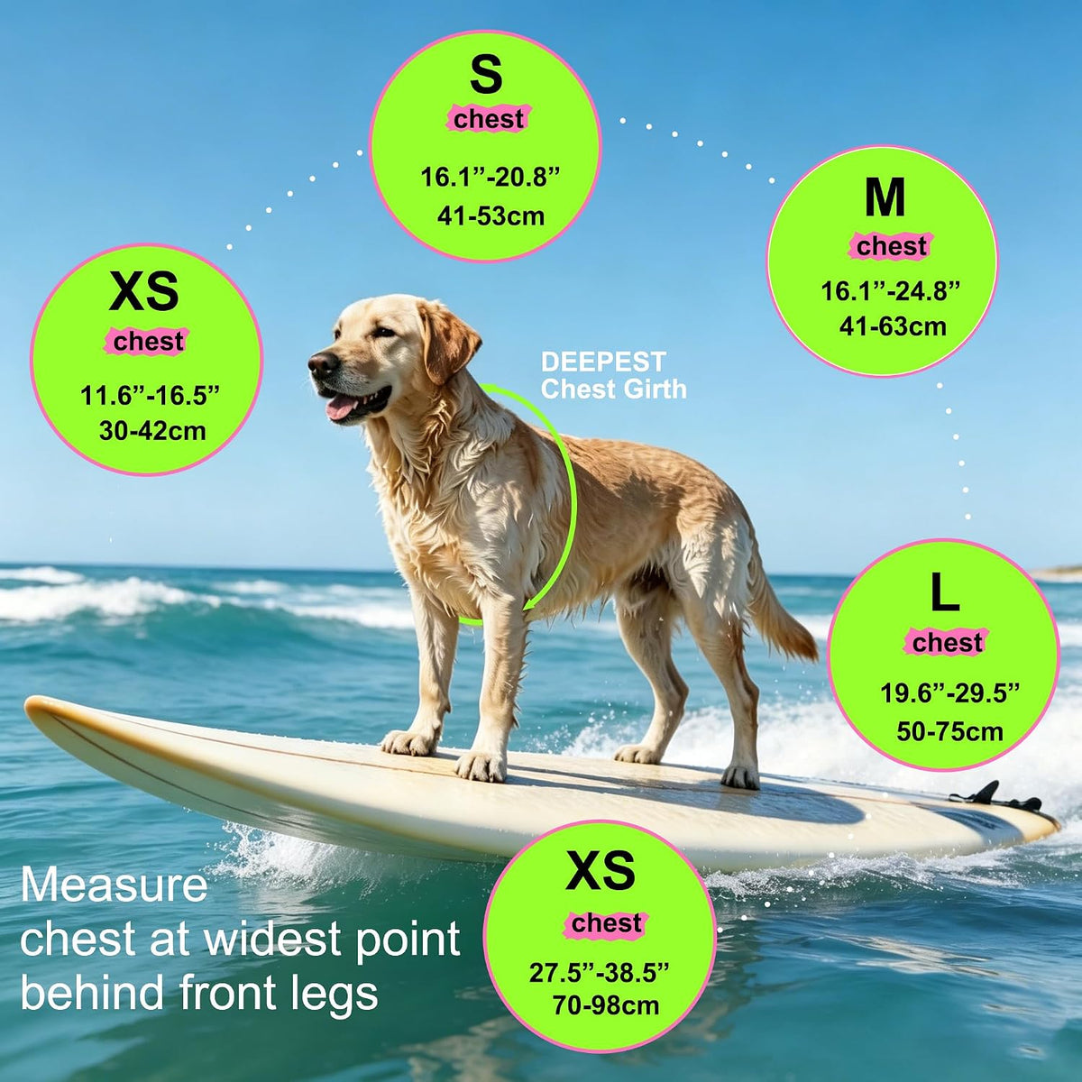 Dog Life Jacket with Double Rescue Handle, Reflective Dog Life Vest for Swimming Boating, Adjustable Pet Swim Vest Dog Flotation Device DFD for Small Medium Large Dogs - Green M